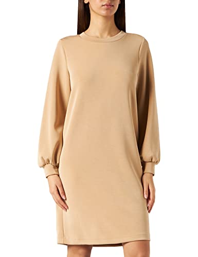 Damen Selected Langes Sweatkleid | Legeres Party Jumper Dress SLFTENNY | Stretch Midi Shirt Kleid, Farben:Beige, Größe:XS von SELECTED FEMME