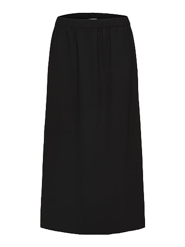 SELECTED FEMME Damen Slftinni-relaxed Mw Midi Skirt B Noos Rock, Schwarz, 36 EU von SELECTED FEMME