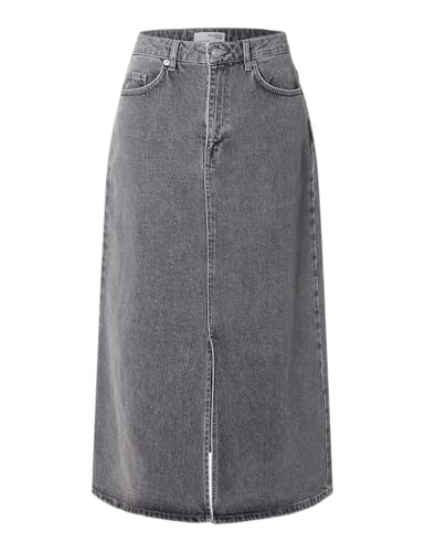 SELECTED FEMME Damen Slfkrista-Gerda Hw L Grey Max Skirt Noos Jeansrock, Light Grey Denim, 36 EU von SELECTED FEMME