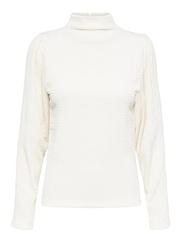 SELECTED FEMME Damen Slfbea Top B Noos Langarmshirt, Snow White, L EU von SELECTED FEMME