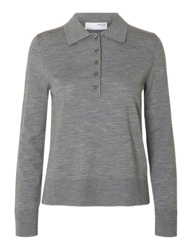 SELECTED FEMME Female Polohemd aus Strick 100% Merinowoll von SELECTED FEMME