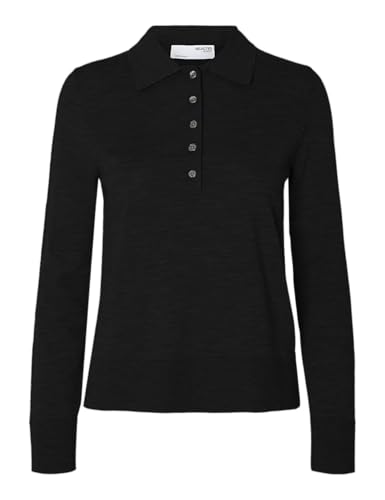 SELECTED FEMME Female Polohemd aus Strick 100% Merinowoll von SELECTED FEMME