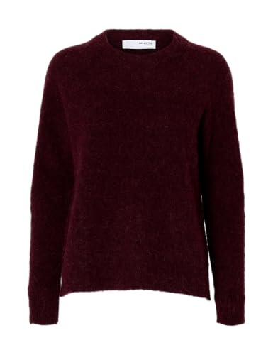 SELECTED FEMME Damen Slflulu Ls Knit O-Neck Noos, Fig, M von SELECTED FEMME