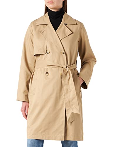 Damen SELECTED Eleganter Trench Coat | Basic Übergang Mantel | Zweireihige Jacke mit Gürtel SLFWEKA, Farben:Beige, Größe:42 von SELECTED FEMME