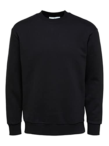 SELECTED HOMME Herren Slhrelaxhoffman Crew Neck Sweat S Noos, Schwarz, S von SELECTED FEMME