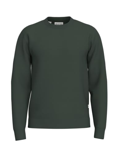 SELECTED FEMME Herren Slhemanuel Soft Crew Neck Sweat Noos, Deep Forest, M EU von SELECTED FEMME
