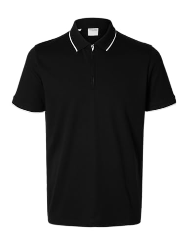 SELECTED FEMME Herren Slhfave Sport Zip Ss Polo Noos, Schwarz, L EU SELECTED FEMME Herren Slhfave Sport Zip Ss Polo Noos, Schwarz, L EU von SELECTED FEMME