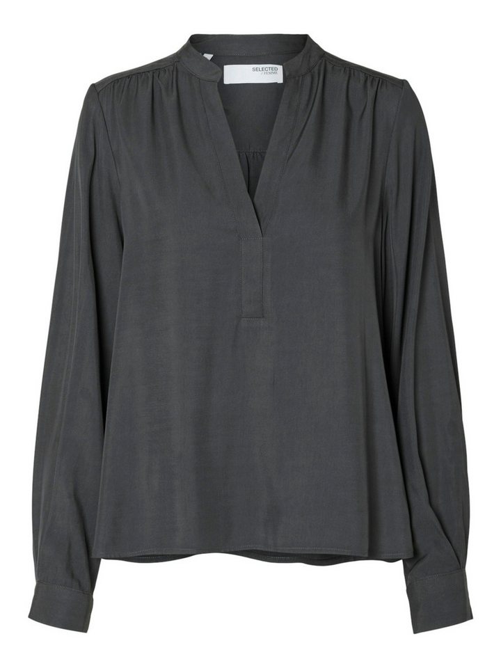 Selected Langarmbluse SLFMaddi (1-tlg) Drapiert/gerafft von Selected