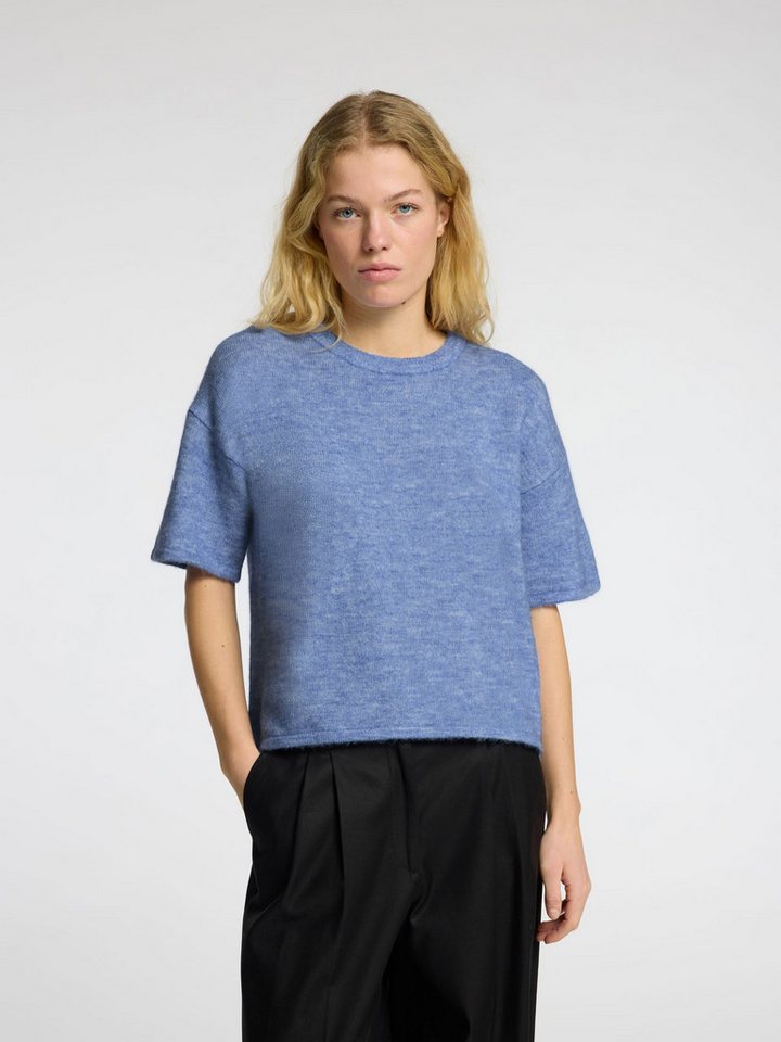 SELECTED FEMME Longpullover Strick Locker geschnittene mit Merinowolle SLFMALINE-LILIANA 2/4 KNIT O-NECK NOOS von SELECTED FEMME