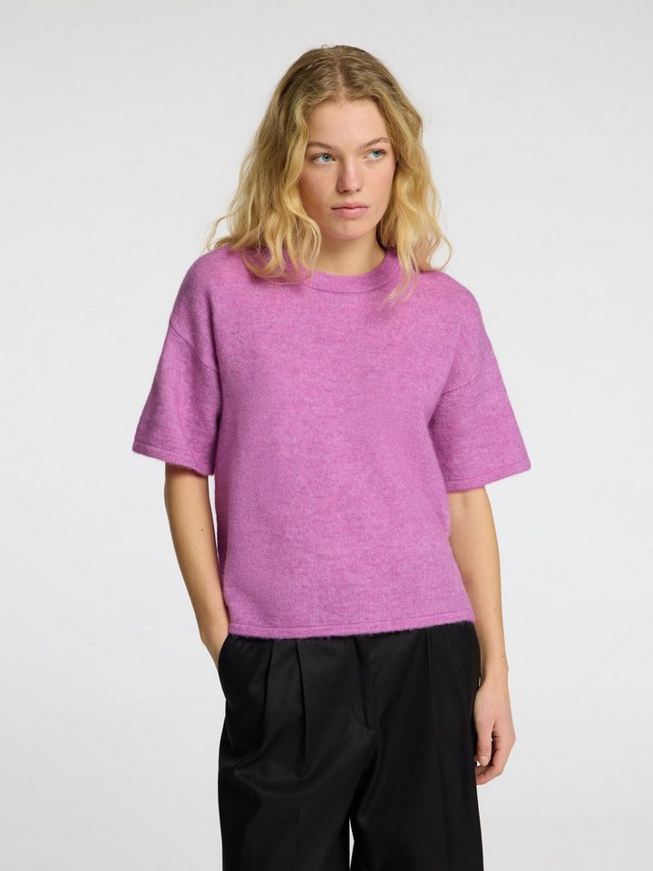 SELECTED FEMME Longpullover Strick Locker geschnittene mit Merinowolle SLFMALINE-LILIANA 2/4 KNIT O-NECK NOOS von SELECTED FEMME