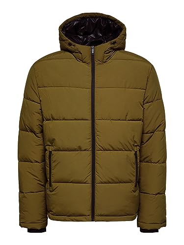 SELECTED HOMME Men's SLHHARRY Puffer JKT W NOOS Jacke, Dark Olive, XL von SELECTED HOMME