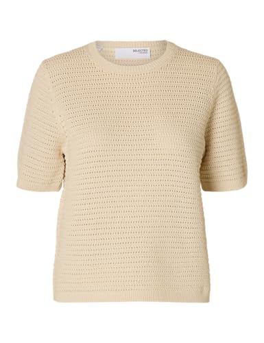 SELECTED FEMME Slfvinna Ss Structure Knit O-Neck Noos von SELECTED FEMME