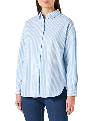 SELECTED FEMME Women's SLFEMMA-SANNI LS Striped Shirt NOOS Bluse, Cashmere Blue, 42 von SELECTED FEMME