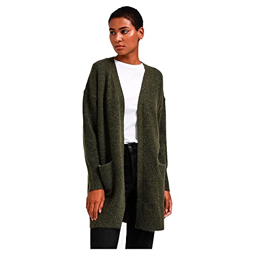 SELECTED FEMME Women's SLFLULU New LS Knit Long Cardigan B NOOS Strickjacke, Kalamata, L von SELECTED FEMME