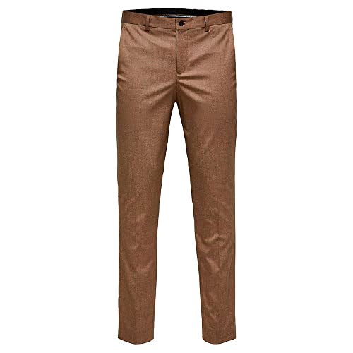 SELECTED HOMME BLACK Herren SLHSLIM-MYLOLOGAN Camel TRS B NOOS Tuxedo-Hose, 98 von SELECTED FEMME