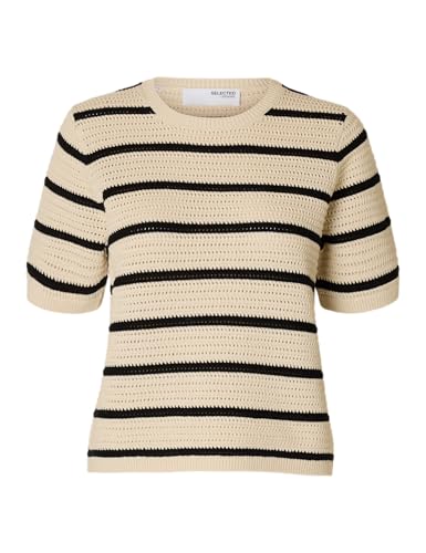 Selected Femme Slfvinna Ss Structure Knit O-Neck Noos von SELECTED FEMME