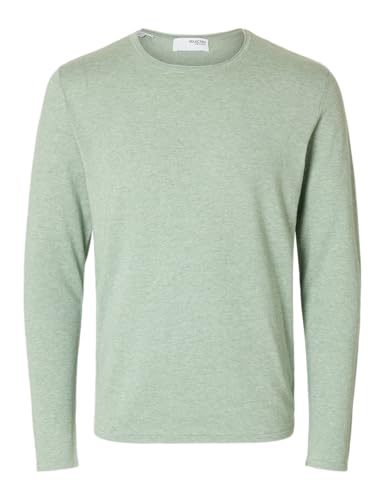 Selected Herren Rundhals Pullover SLHROME S M L XL XXL Schwarz Grau Blau Cotton, Größe:L, Farbe:Iceberg Green_Melange 16079774 von SELECTED FEMME
