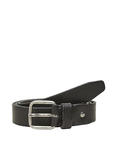 SELECTED HOMME BLACK Herren SLHHENRY Leather Belt B NOOS Gürtel, 105 von SELECTED HOMME BLACK