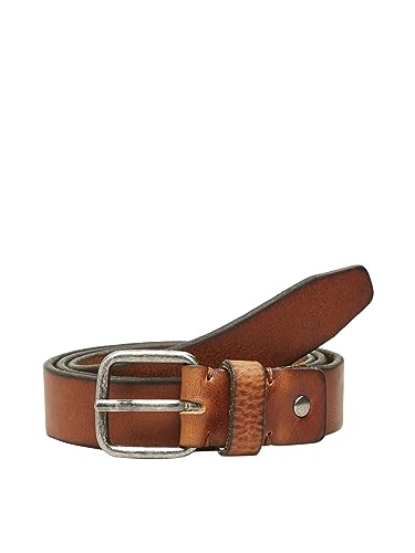 SELECTED HOMME BLACK Herren SLHHENRY Leather Belt B NOOS Gürtel, Cognac, 85 von SELECTED HOMME