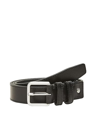 SELECTED HOMME BLACK Herren SLHNATE Leather Belt B NOOS Gürtel, 85 von SELECTED HOMME BLACK