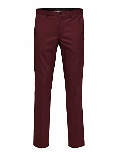 SELECTED HOMME BLACK Herren SLHSLIM-MYLOLOGAN RED Dahlia TRS B Tuxedo-Hose, 90 von SELECTED HOMME BLACK