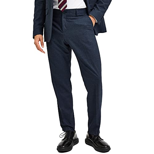SELECTED HOMME BLACK Men's SLHSLIM-TIMELOGAN Blue STRUC TRS B NOOS Hose, Sky Captain/Detail:Structure, 98 von SELECTED HOMME BLACK