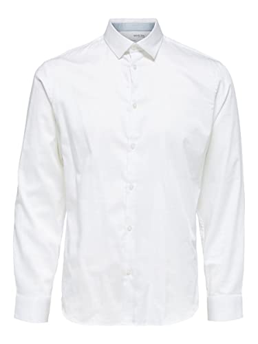 SELECTED HOMME Herren Slhslimflex-park Shirt Ls B Noos, Bright White 1, M von SELECTED HOMME