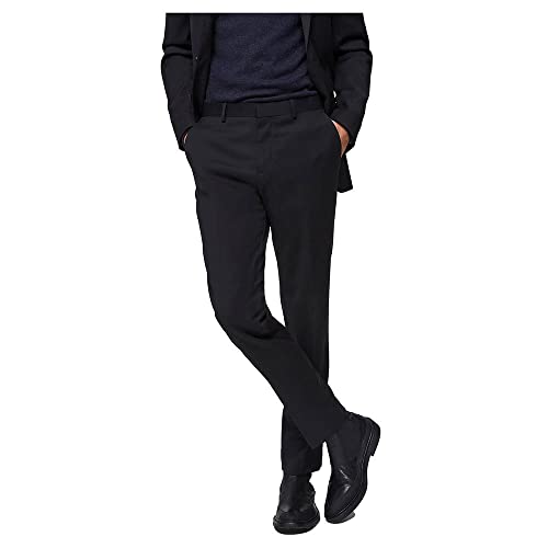 SELECTED HOMME Herren SLHSLIM-MYLOBILL BLACK TRS B NOOS Anzughose, Schwarz (Black Black), W42(Herstellergröße: 58) von SELECTED HOMME