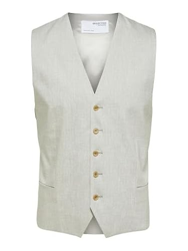 SELECTED HOMME Herren Anzugweste PIET beigemeliert 52 von SELECTED HOMME