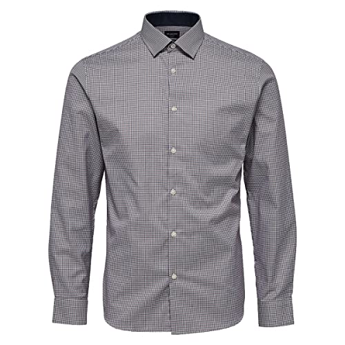 SELECTED HOMME Herren Shdonenew-mark Shirt Ls Noos, Mehrfarbig (Bright White Checks:red/Navy/White), M von SELECTED HOMME