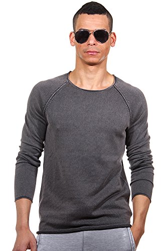 SELECTED HOMME Herren Clash Acid Crew Neck NOOS I Pullover, Grau (Pirate Black), X-Large (Herstellergröße: XL) von SELECTED HOMME