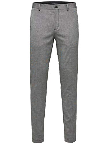 SELECTED HOMME Herren SHDSKINNY-MATHSAUL LT Trouser NOOS Anzughose, Grau (Light Grey Melange), 33W / 34L von SELECTED HOMME