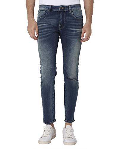 SELECTED HOMME Herren SHNSLIM-Leon 6105 MID.Blue ST STS Slim Jeans, Blau (Medium Blue Denim), 31W / 32L von SELECTED HOMME