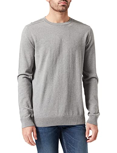 SELECTED HOMME Herren Slhberg Crew Neck B Noos Pullover, Medium Grey Melange, M EU von SELECTED HOMME