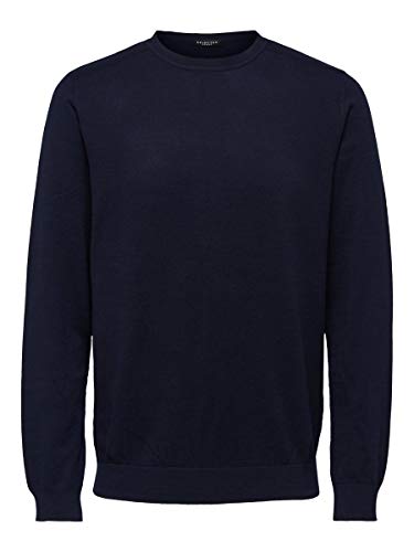 SELECTED HOMME Herren Slhberg Crew Neck B Noos Sweatshirt, Navy Blazer, M EU von Selected Homme