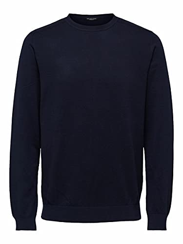 Selected Homme Herren SLHBERG Crew Neck B NOOS Sweatshirt, Navy Blazer/Detail:Melange, XL von SELECTED HOMME