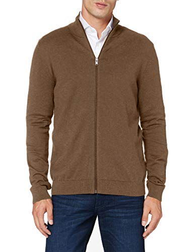 SELECTED HOMME Herren SLHBERG Full Zip Cardigan B NOOS 16074688, Teak/Melange, M von SELECTED HOMME