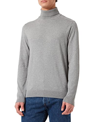 SELECTED HOMME Herren SLHBERG ROLL Neck B NOOS 16074684, Medium Grey Melange, M von SELECTED HOMME