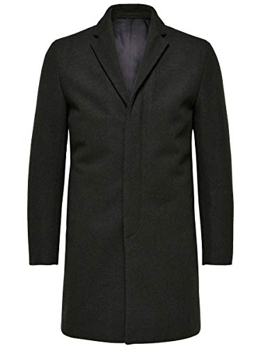 SELECTED HOMME Herren SLHBROVE Wool Coat B NOOS Mantel, Dark Green, Large von SELECTED HOMME