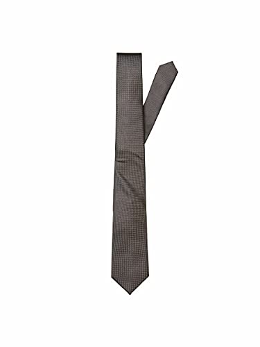 SELECTED HOMME Herren SLHNEW Texture TIE 7CM NOOS B Krawatte, Braun (Demitasse Demitasse), One Size von SELECTED HOMME