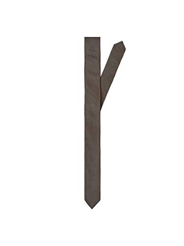 SELECTED HOMME Herren SLHPLAIN TIE 5CM NOOS B Krawatte, Braun (Demitasse Demitasse), One Size von SELECTED HOMME