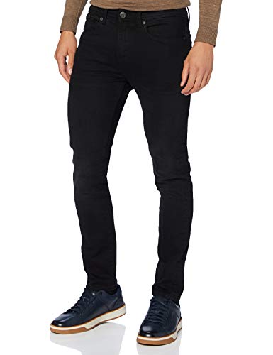 SELECTED HOMME Herren SLHSLIM-Leon 4003 W ST JNS J NOOS Jeans, Black Denim, 38/32 von SELECTED HOMME