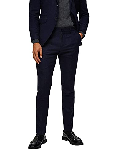 SELECTED HOMME Herren SLHSLIM-MYLOIVER DK TRS B NOOS Anzughose, Blau (Dark Blue Dark Blue), W(Herstellergröße: 42) von SELECTED HOMME
