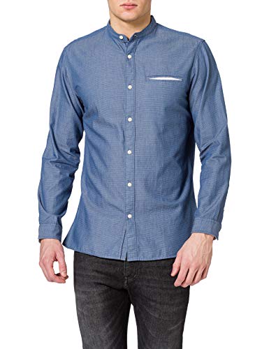 SELECTED HOMME Herren SLHSLIMTEXAS Shirt LS China W NOOS Hemd, Ensign Blue/Detail:Structure, S von SELECTED HOMME