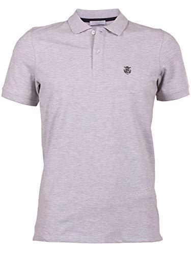 SELECTED HOMME Herren Shdaro Ss Embroidery Polo Noos T-Shirt , Grau (Light Grey Melange) , XX-Large von SELECTED HOMME