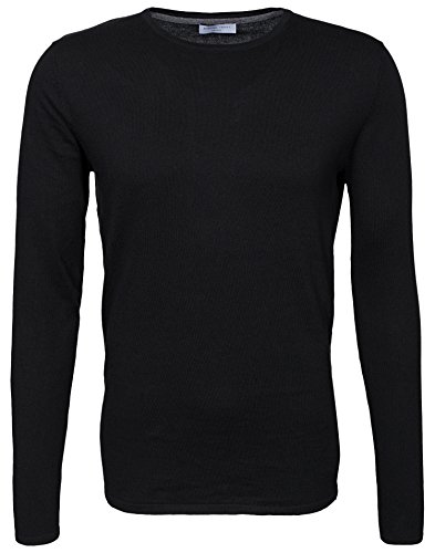 SELECTED HOMME Herren Shdsebaus Crew Neck Noos Pullover, Schwarz (Black), Medium (Herstellergröße: M) von SELECTED HOMME