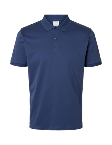 SELECTED HOMME Herren Slhfave Button Ss Polo Noos, Oceana, S von SELECTED HOMME