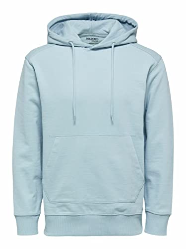 SELECTED HOMME Herren Slhjackson Hood Sweat W Noos Kapuzenpullover, Celestial Blue, S EU von SELECTED HOMME