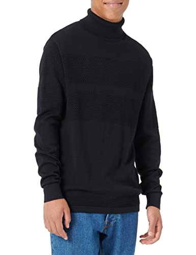 SELECTED HOMME Herren Slhmaine Knit Roll Neck W Noos Pullover, Schwarz, L EU von SELECTED HOMME