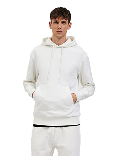 SELECTED HOMME Herren Slhrelaxjackman Hood Sweat Noos Kapuzenpullover, Egret, XXL EU von SELECTED HOMME